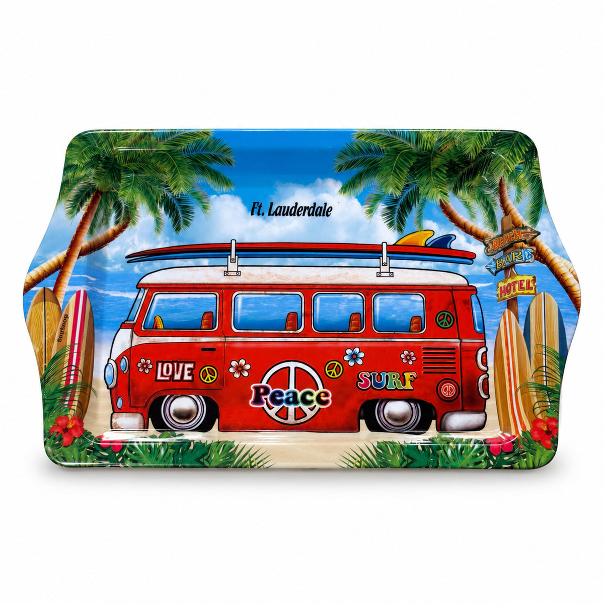 Ft. Lauderdale Surf Bus 10"x6" Tin Tray