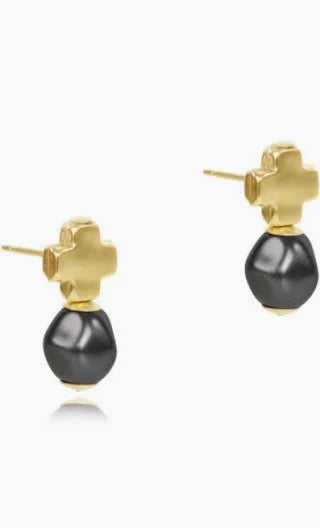Enewton Signature Cross Gold Stud Earrings