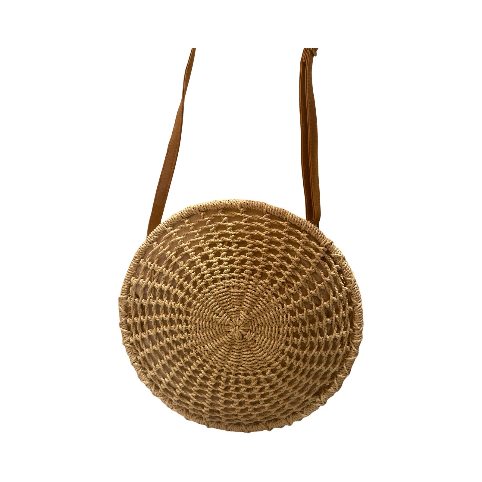 Shaddow and Fish Mia Round Luxe Bag Beige
