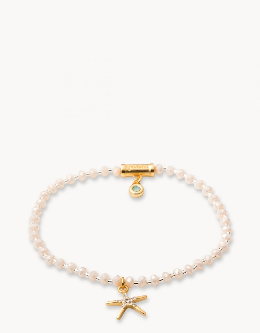 Spartina Twinkle Cream/Starfish Stretch Bracelet Gold