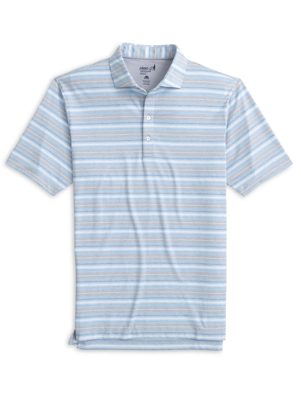 Johnnie-O Coope Stripe Performance Polo Seal