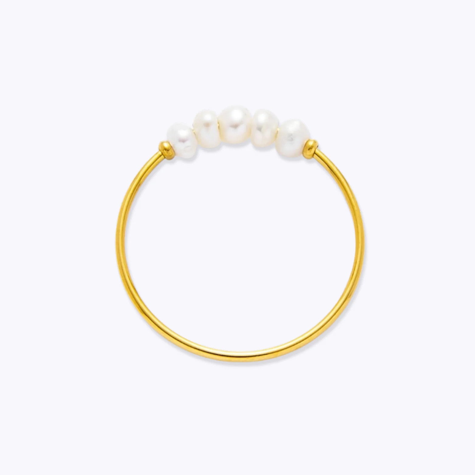 Mauka 18K Gold Pearl Ring Size 8