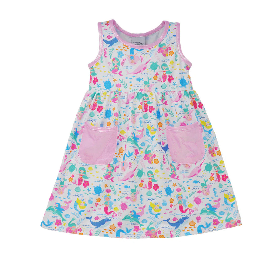 Flap Happy UPF 50+ Dahlia Sleeveless Dress Mermaid Friends
