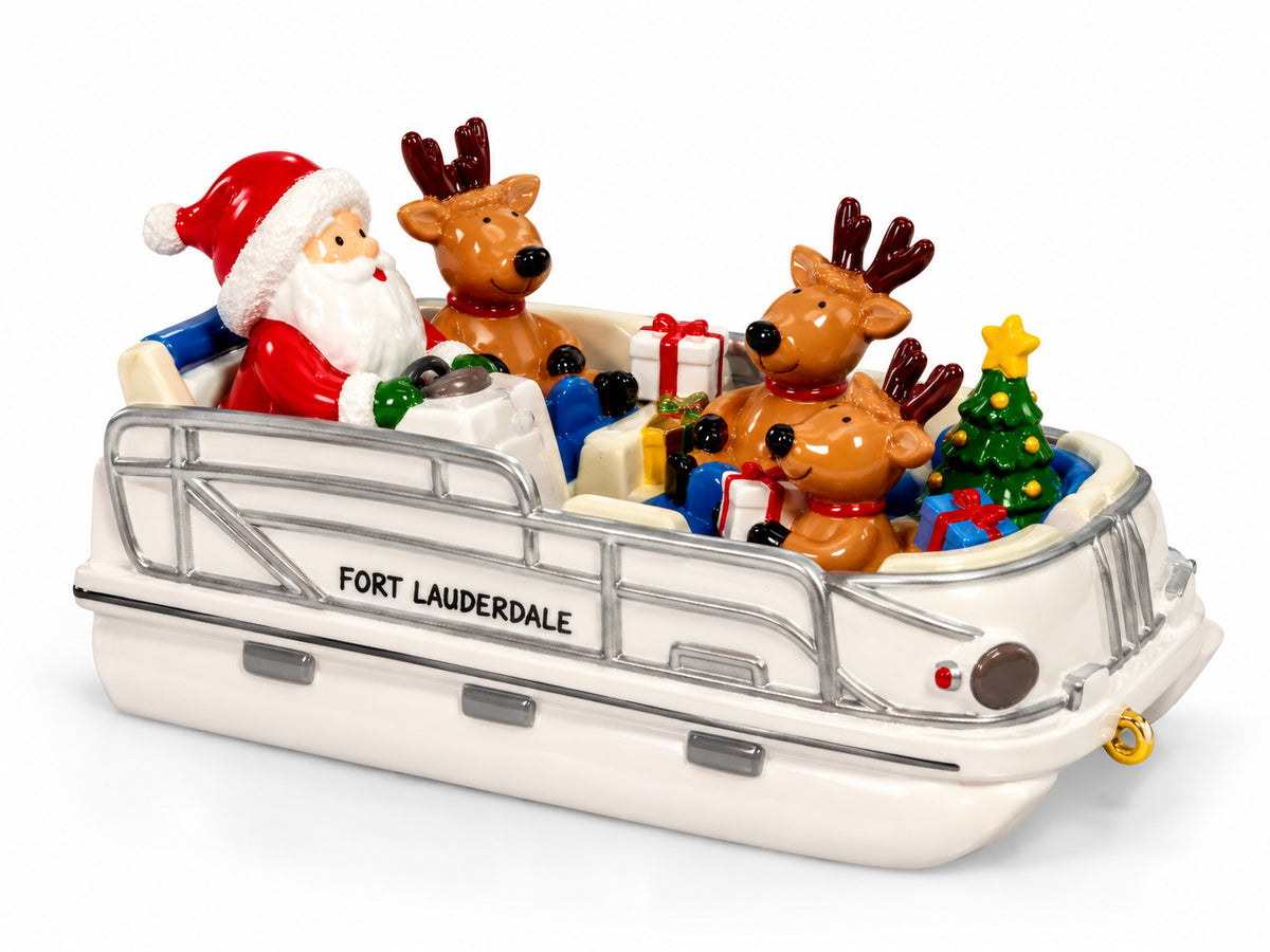 Cape Shore Pontoon Boat Ft Lauderdale Ornament
