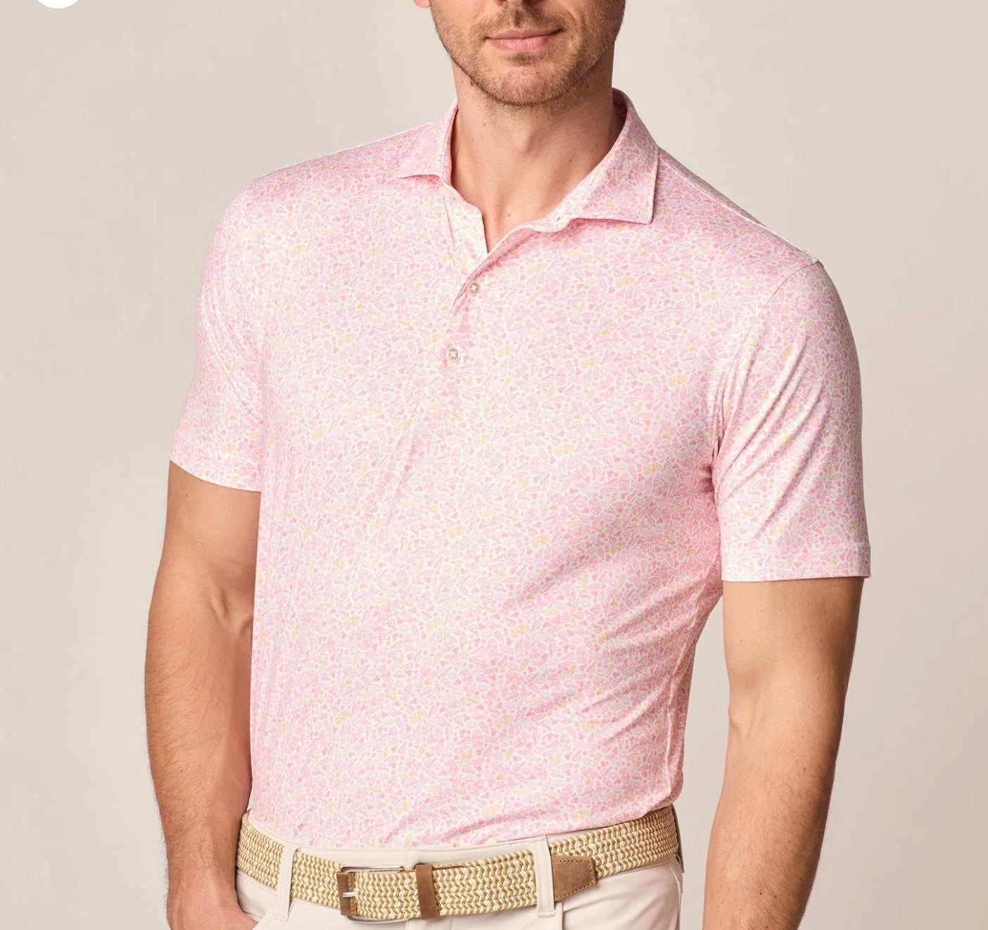 Johnnie-O Fritz Tequila Sunrise Printed Featherweight Performance Polo