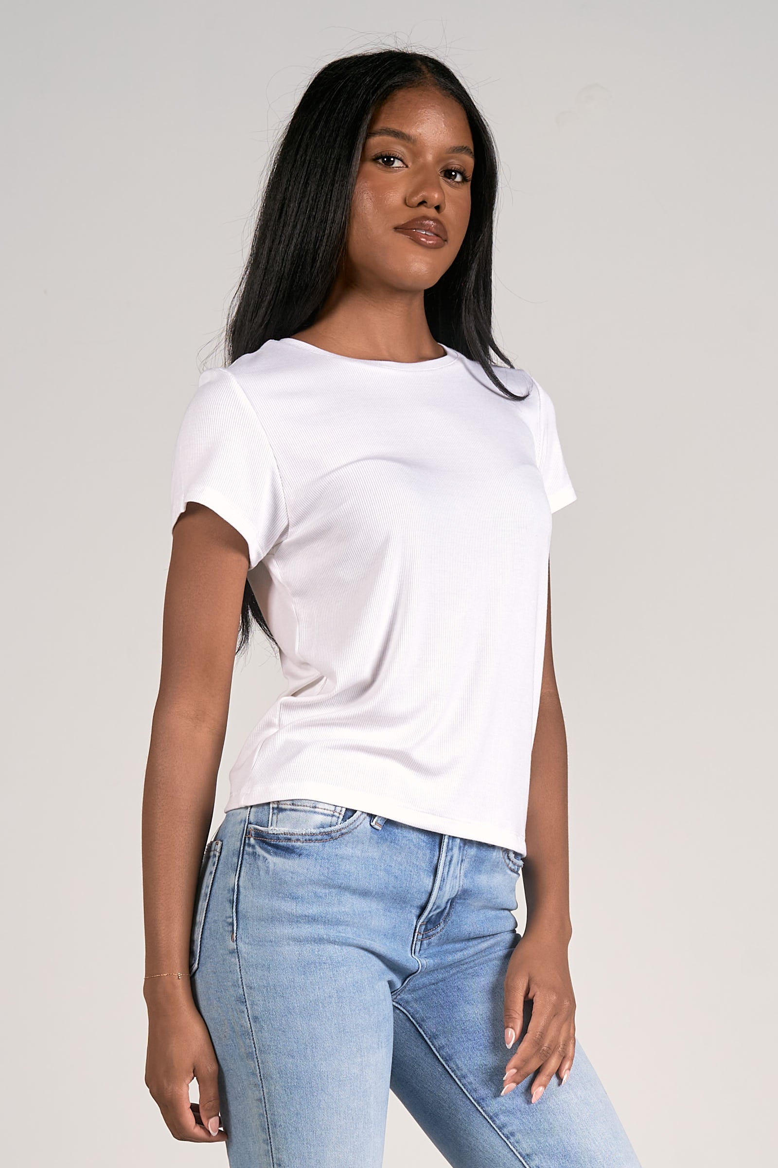 Elan Cris Crewneck Top SS