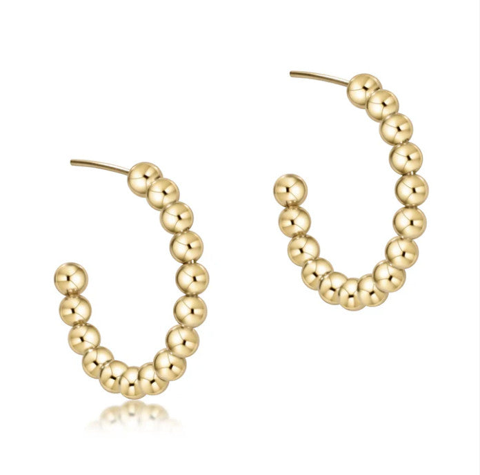 Enewton Beaded Classic 1.25" Post Hoop 4mm Earrings