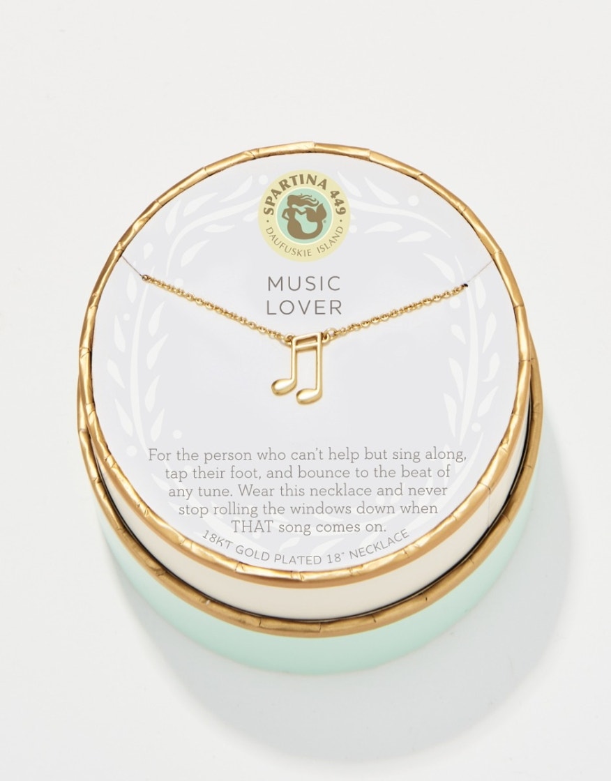 Spartina Music Lover Note Sea La Vie Necklace Gold