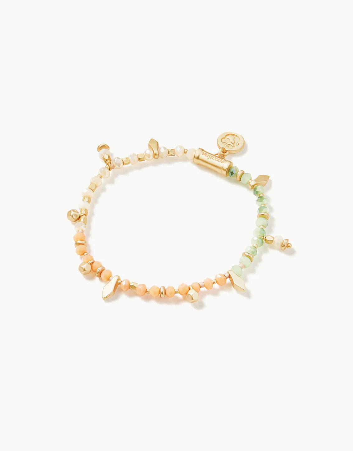 Cream/Starfish Stretch Bracelet 3mm