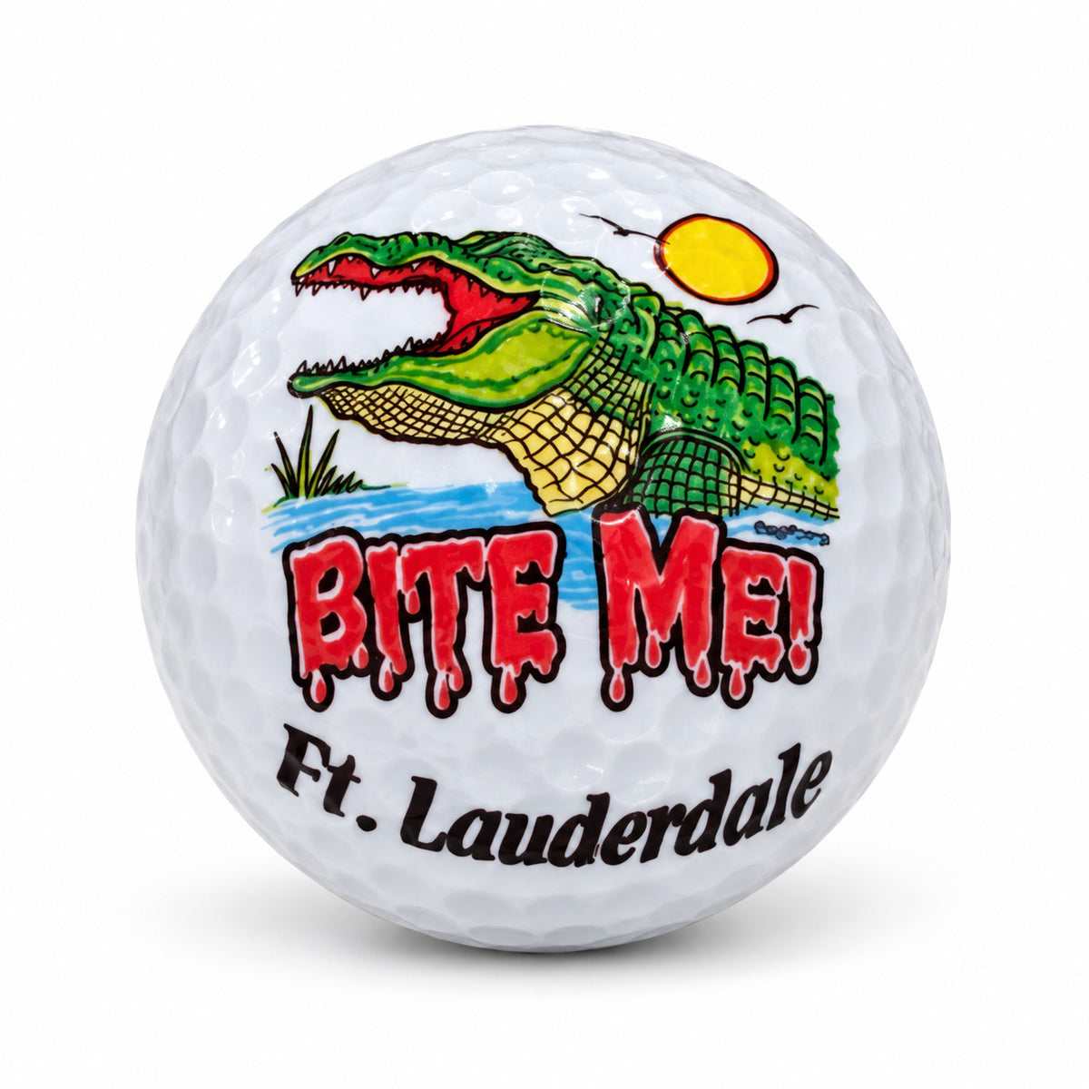 Ft. Lauderdale Gator Bite Golf Ball