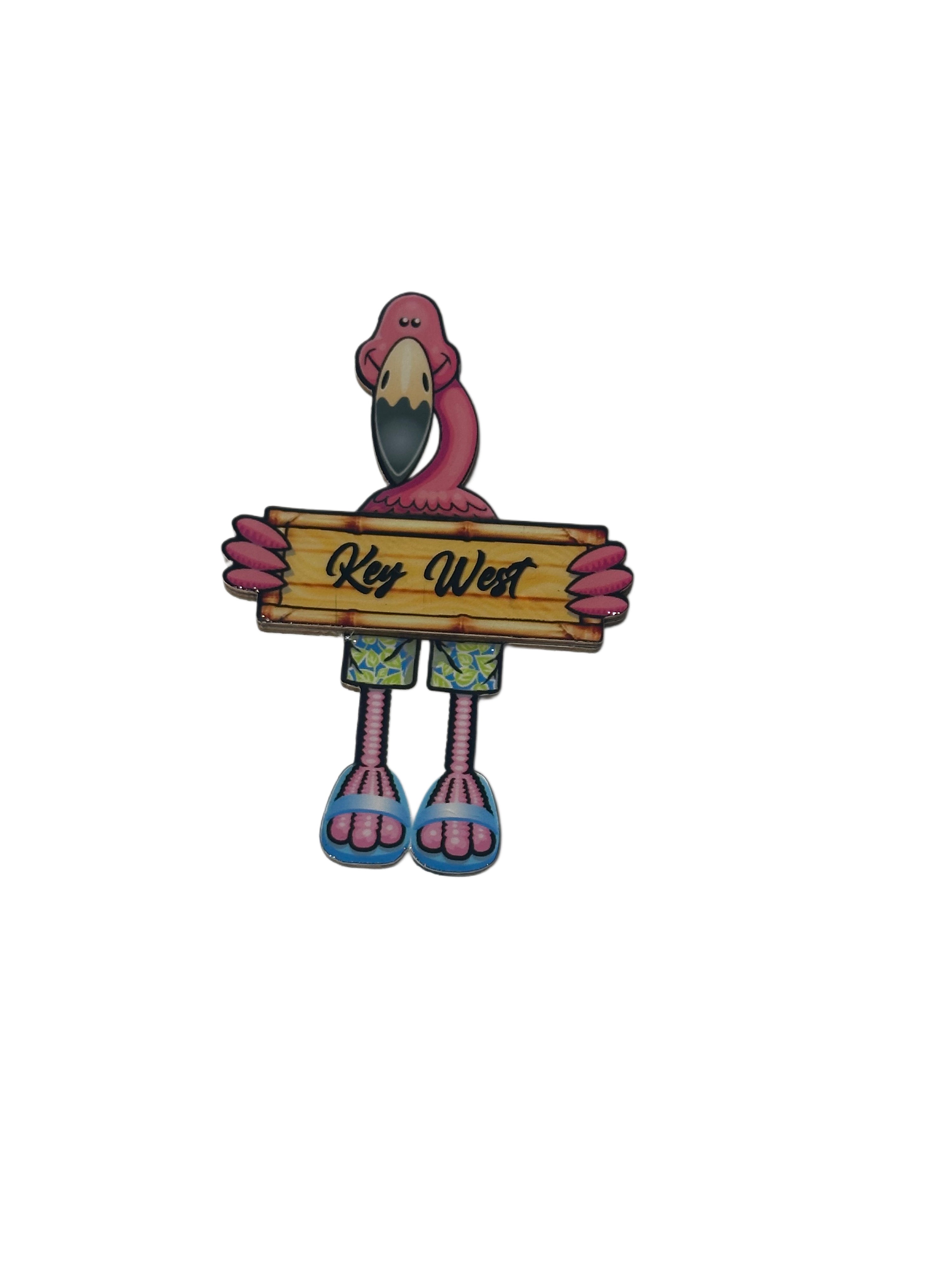 Flamingo Beach Ready Key West Magnet