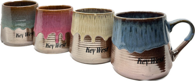 Wide Metallic Glazed Key West 18oz  Drip Mug