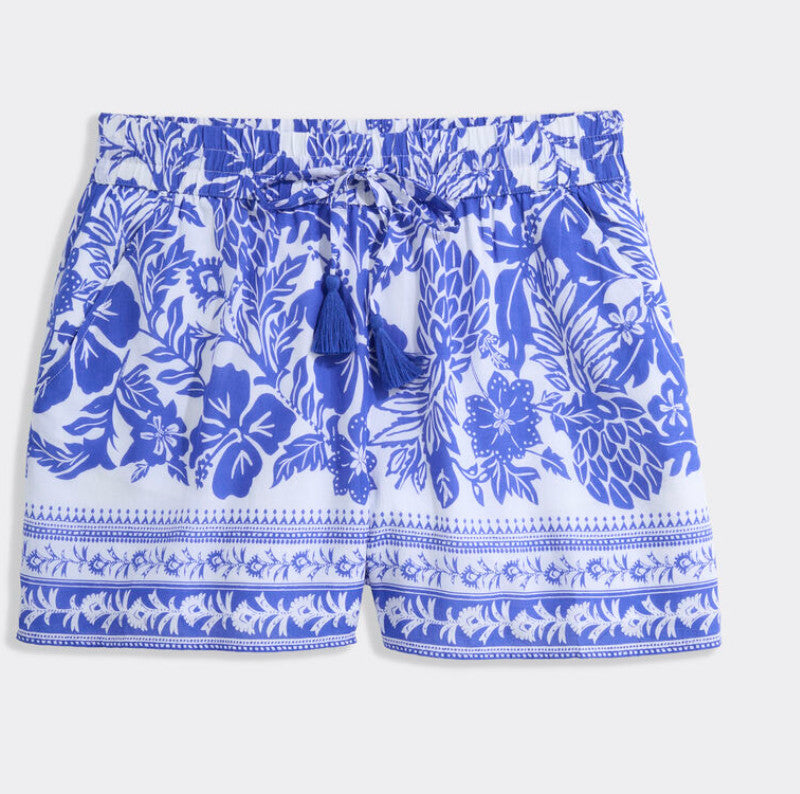 Vineyard Vines Frankie Pull-On Shorts Paradise Print White