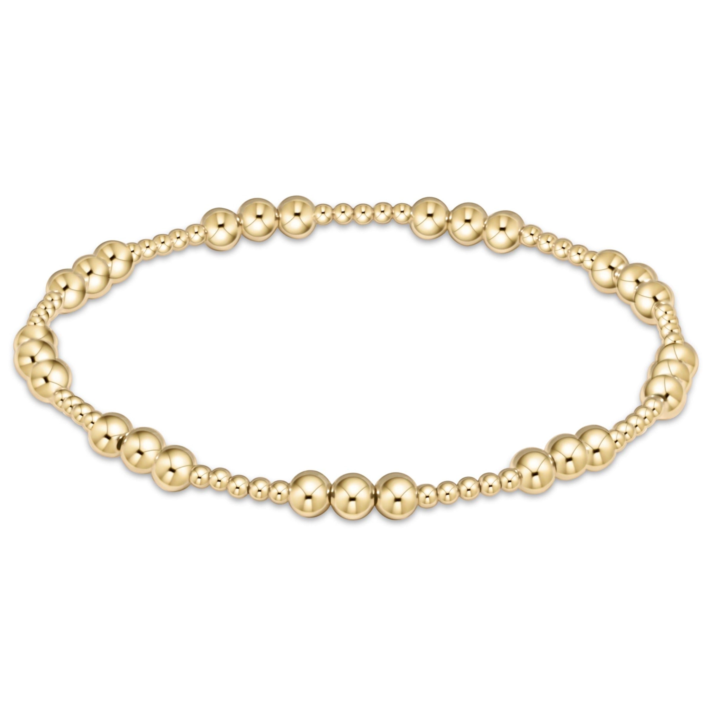 Enewton Classic Joy Pattern 4mm Bead Bracelet Gold