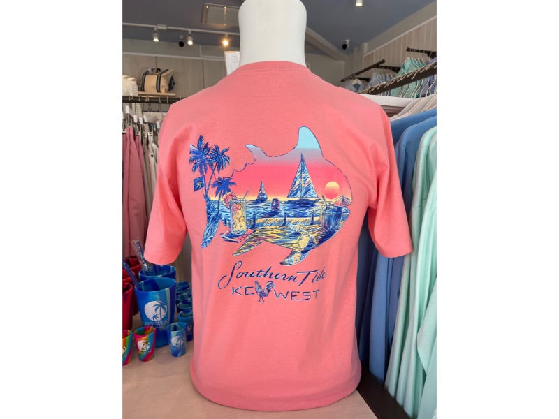 Southern Tide Key West Exclusive Bar Scene T-Shirt SS