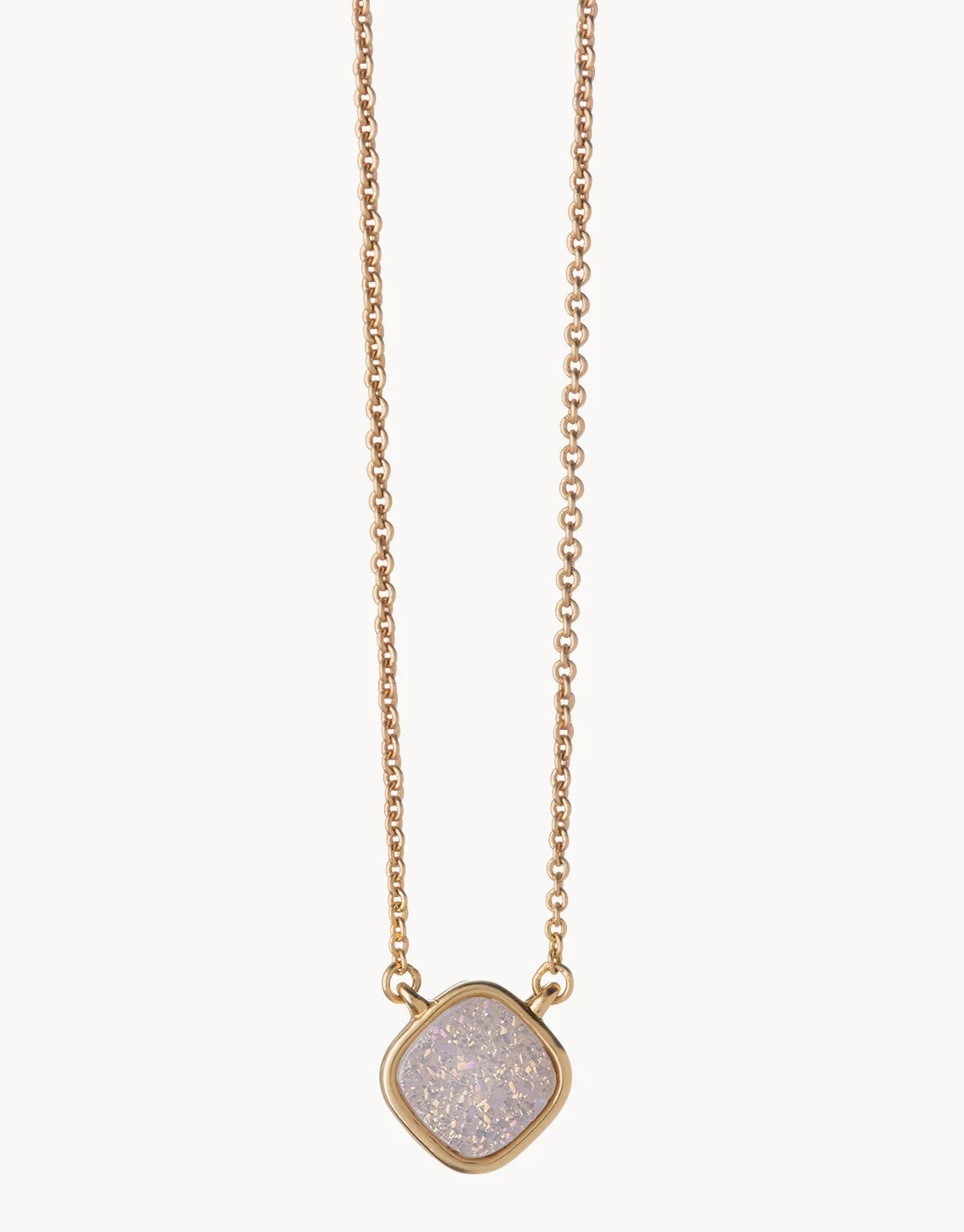 Spartina Sea La Vie Breathe Necklace Gold Cream Druzy
