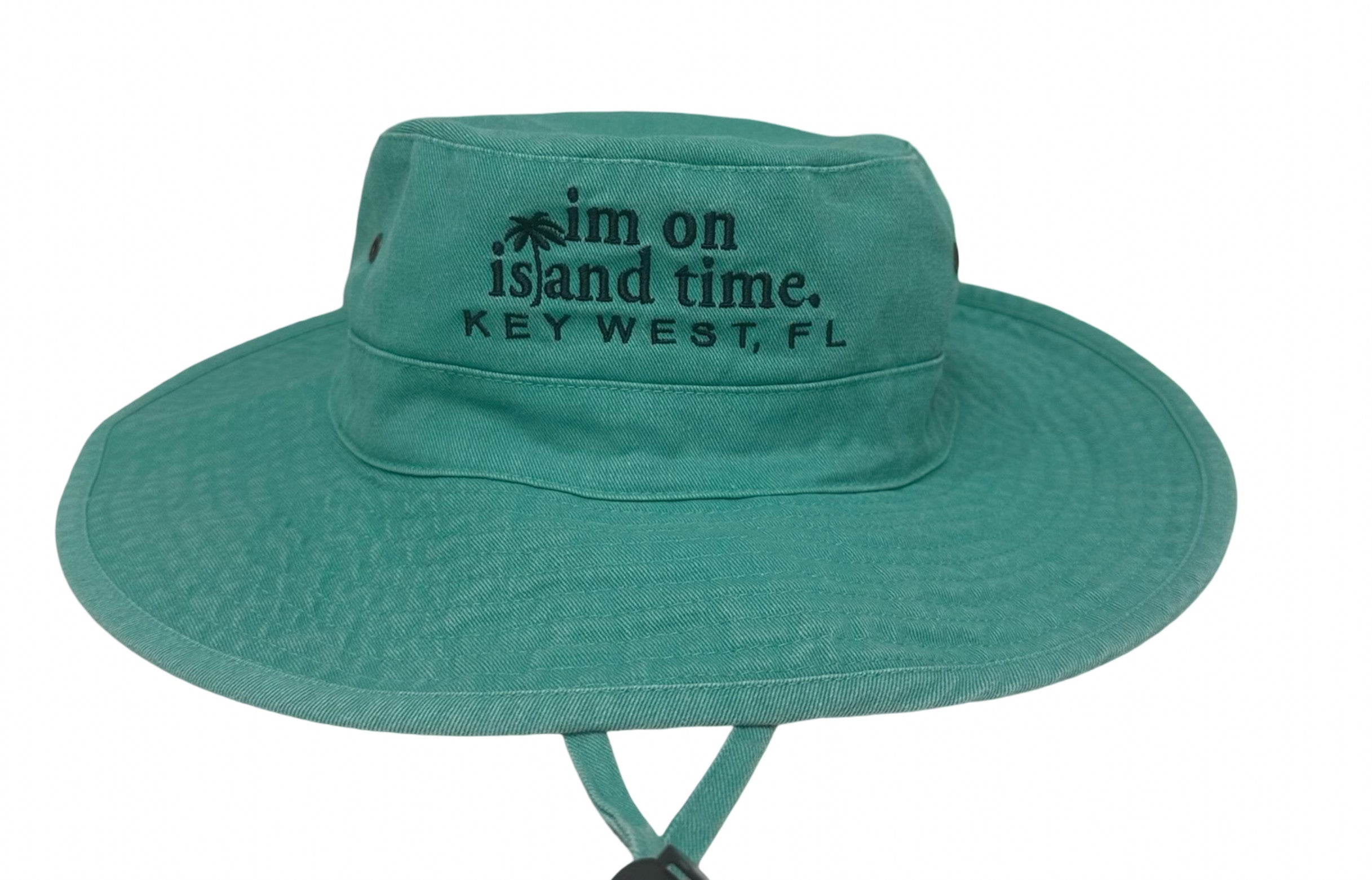 Im On Island Time Key West Bucket Hat Green