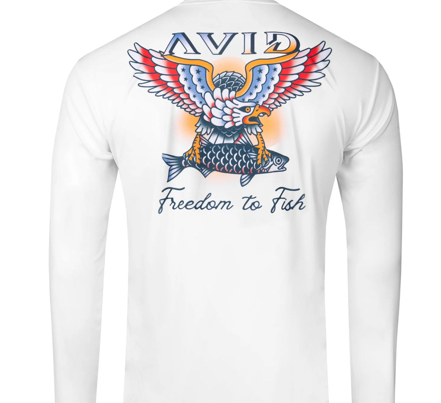 Avidry Screaming Eagle LS Performance Shirt White