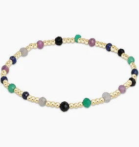 ENewton Gemstone Gold Sincerity Pattern 3mm Bead Bracelet WF'24
