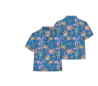 Chubbies The Lil Wild Blue Toddler Performance Polo