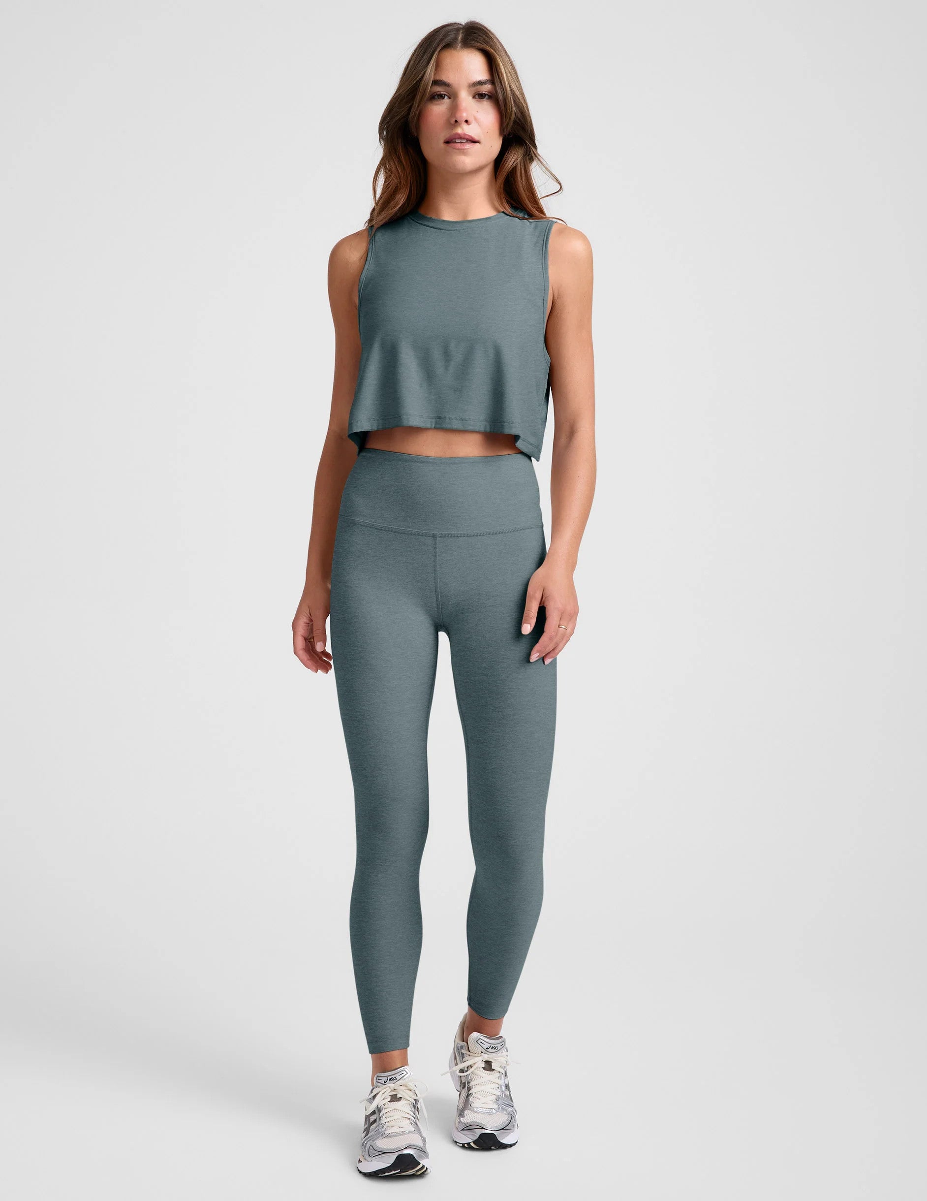 Beyond Yoga Featherweight Minimal Cropped Tank Storm