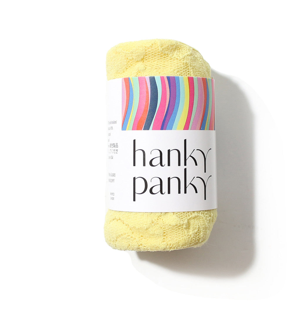 Hanky Panky Rolled Signature Original Lace Rolled Solid Smile More Yellow O/S