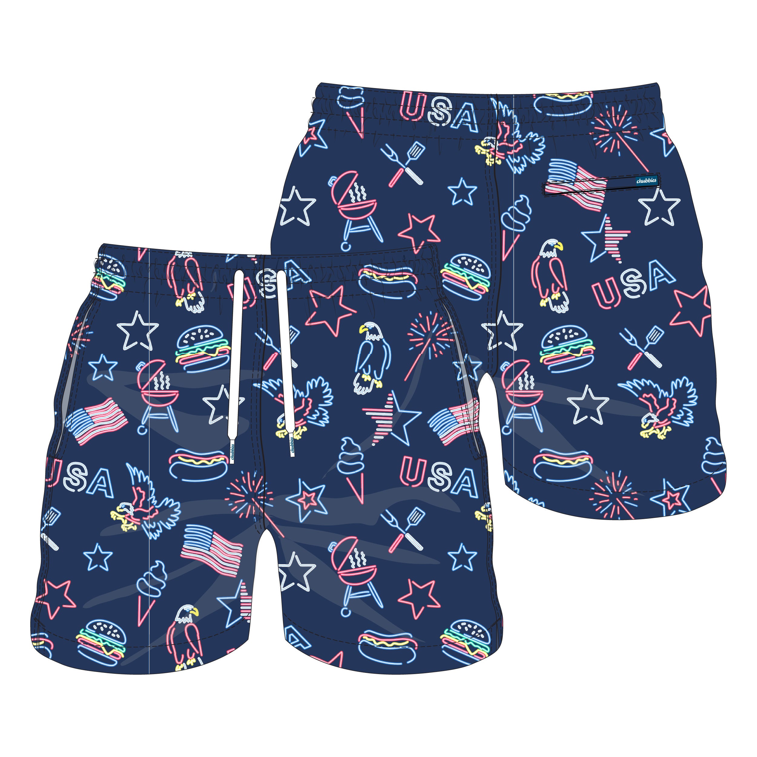 Chubbies The Patriotic Lights 5.5" Swim Trunks