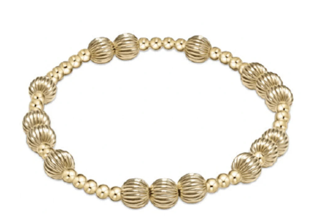 Enewton Hope Unwritten Dignity Pattern 6mm Bead Bracelet Gold