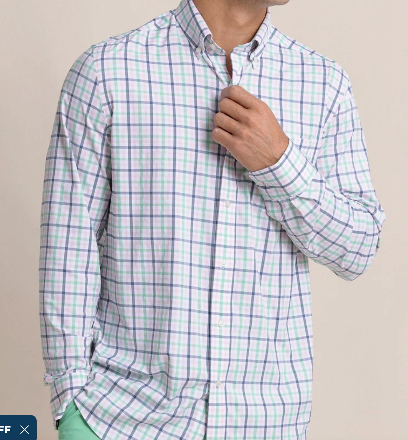 Southern Tide Glenmoor Plaid brrr Intercoastal Sportshirt LS