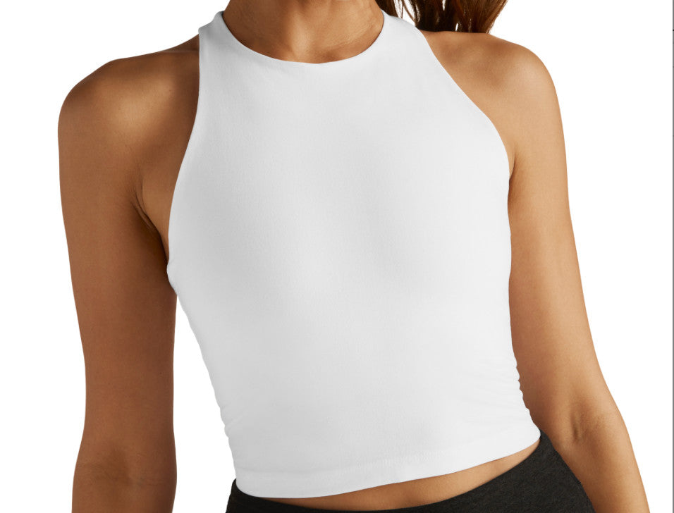 Beyond Yoga Refocus Spacedye Cropped Tank Cloud White