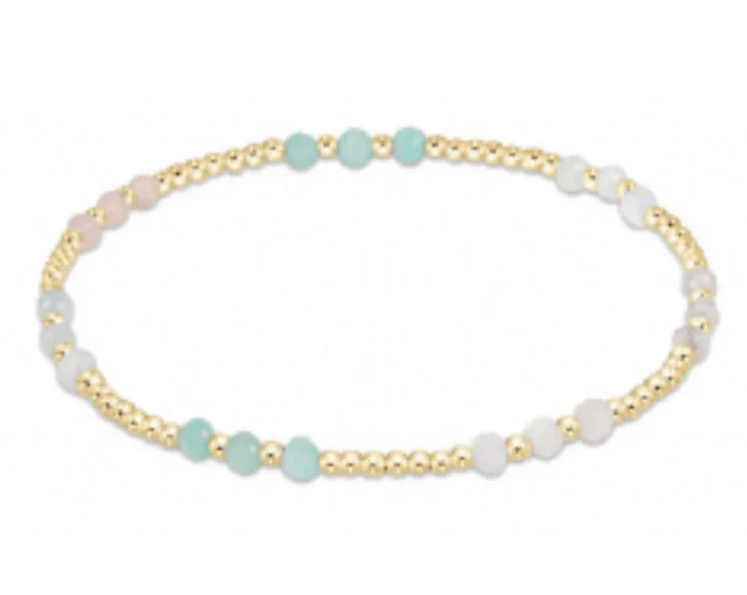 Enewton Gemstone Gold Joy Pattern 3mm Bead Bracelet