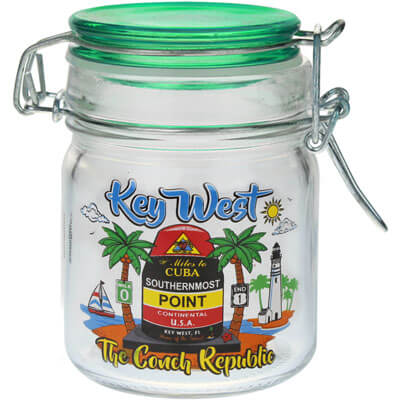 Key West Marker Large Stash Glass Jar