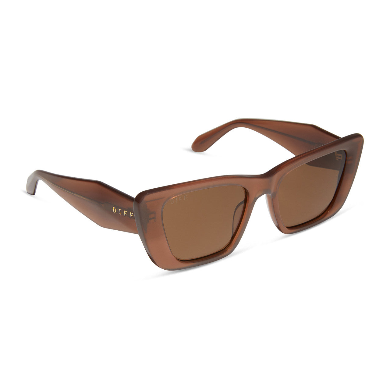 Diff Aura Macchiato Frame w/ Brown Lens Sunglasses Polarized