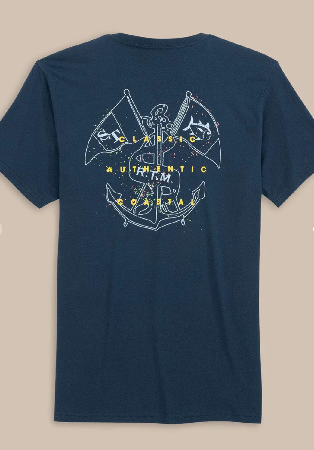 Southern Tide Classic RTM Anchor Tee SS Navy