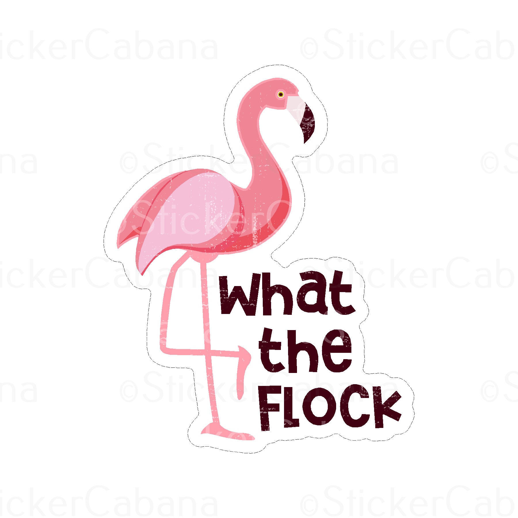 Sticker Cabana What The Flock Large Sticker
