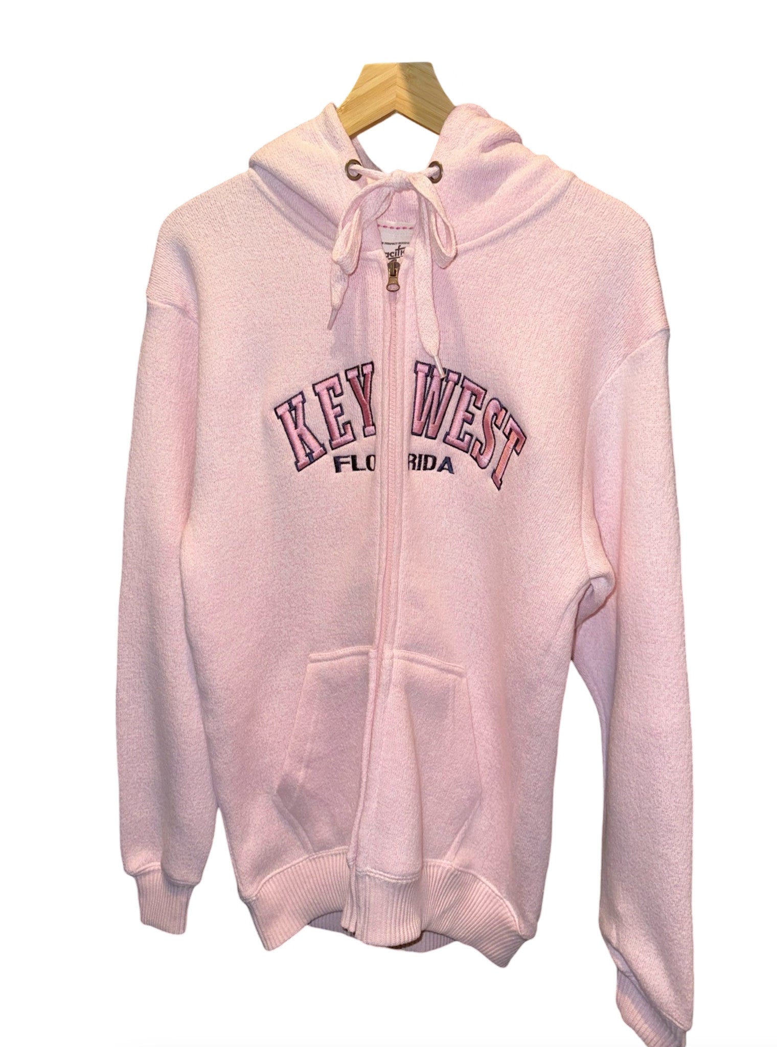 Pacific & Co Key West Zipper Hooded Fleece Jacket Ice Pink