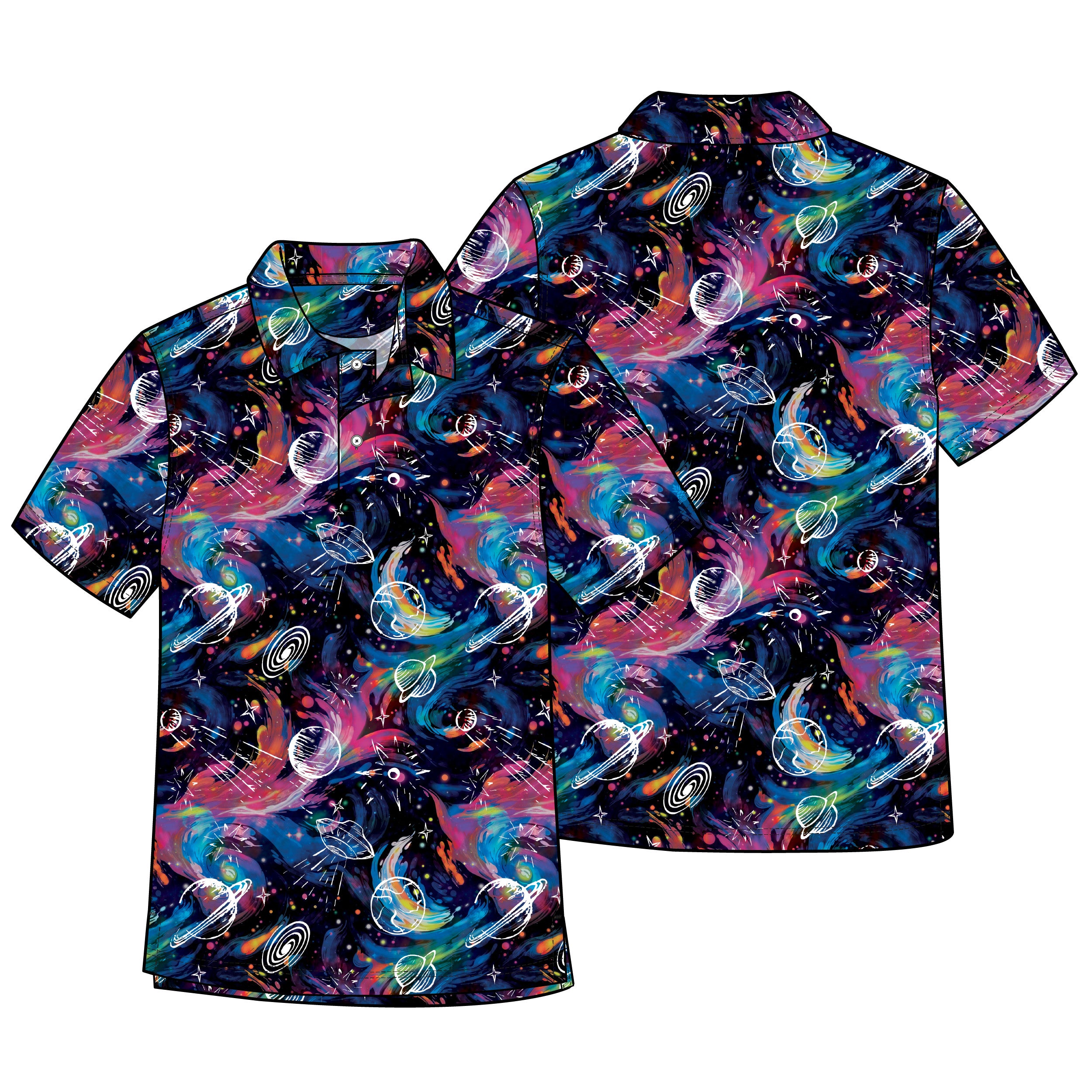 Chubbies Kids The Lil Galactic Odyssey Polo