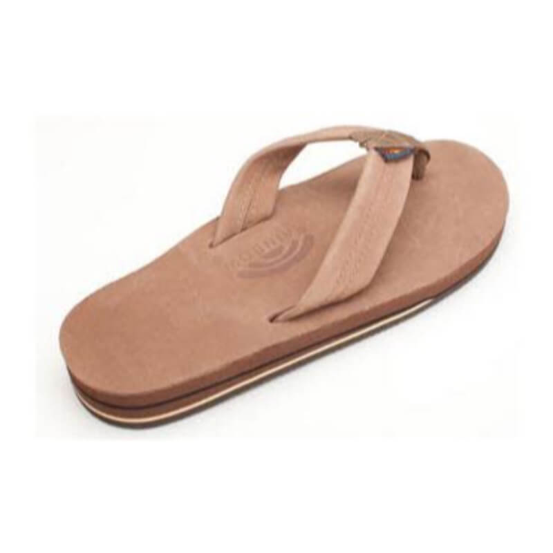 Rainbow Sandals Mens Double Layer Premier Leather with Arch Support Sierra Brown