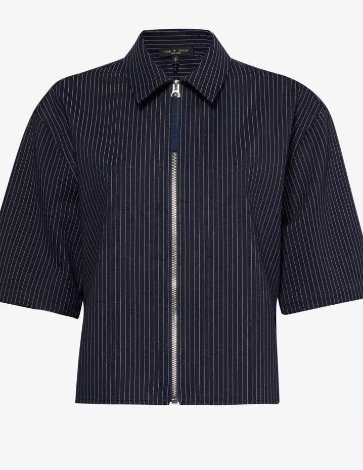 Rag & Bone Junie Ponte Top Navy Stripe*