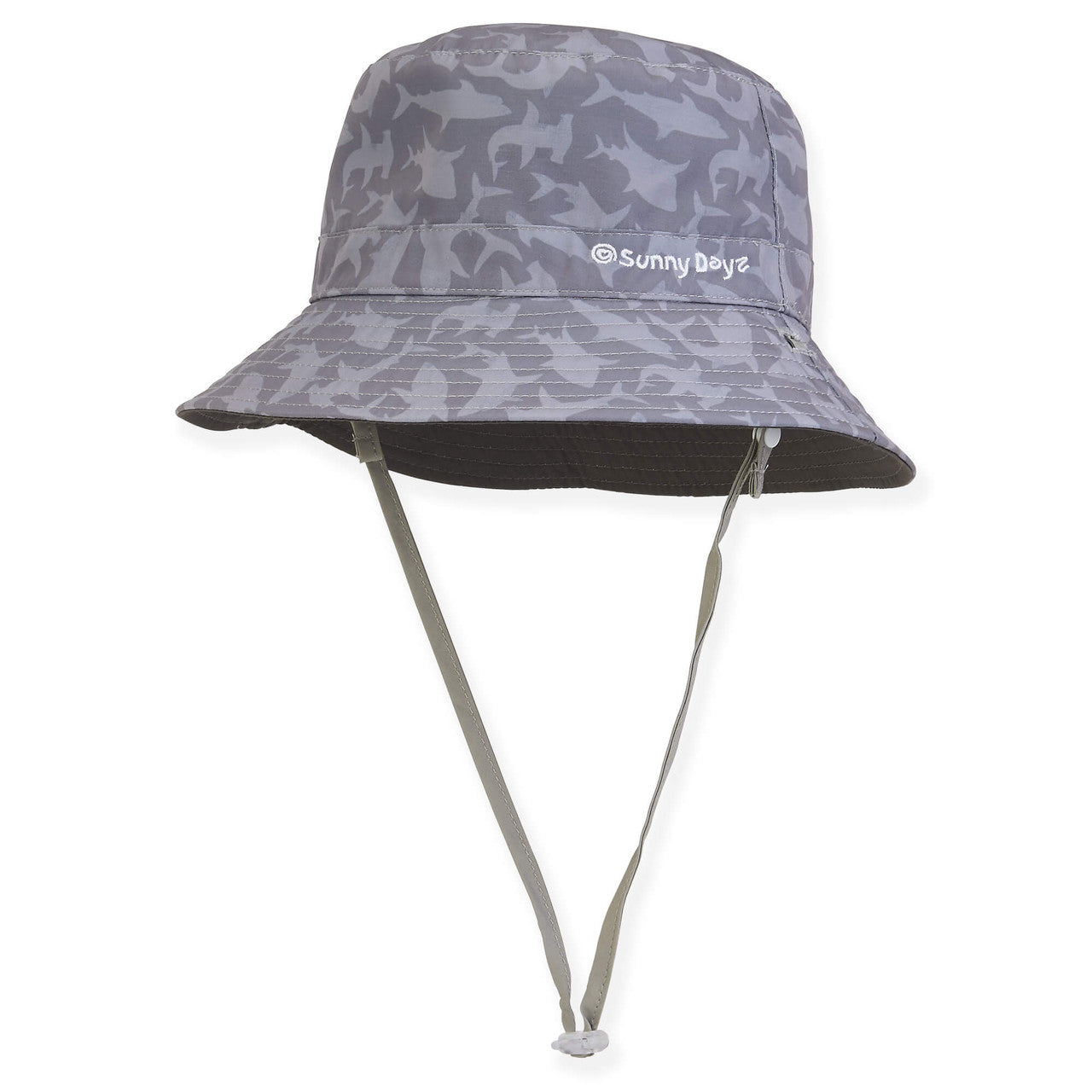 Sun 'N' Sand Kids Mason Poly Bucket Hat Grey