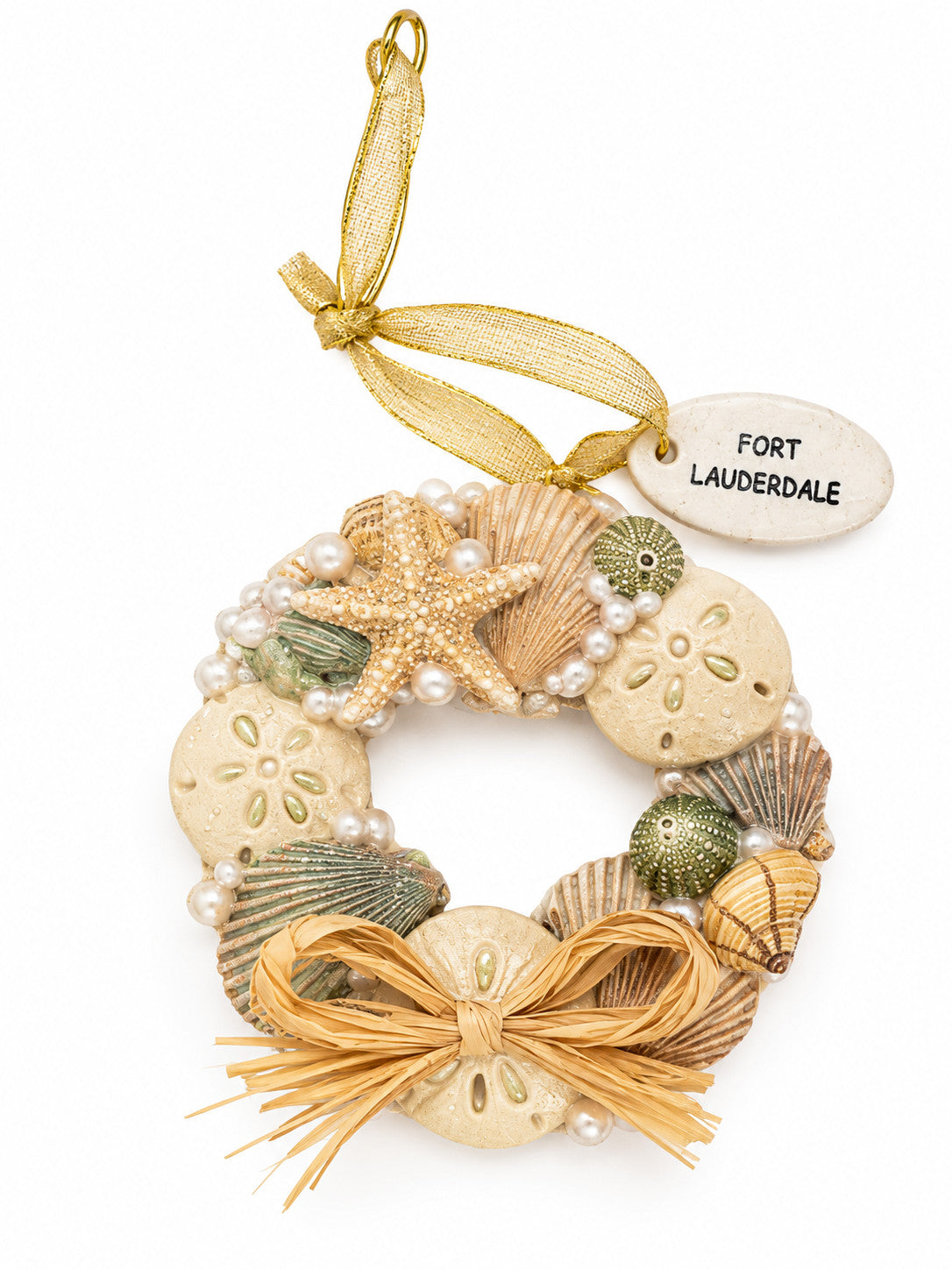 Cape Shore Ft Lauderdale Shell Wreath Resin Ornament