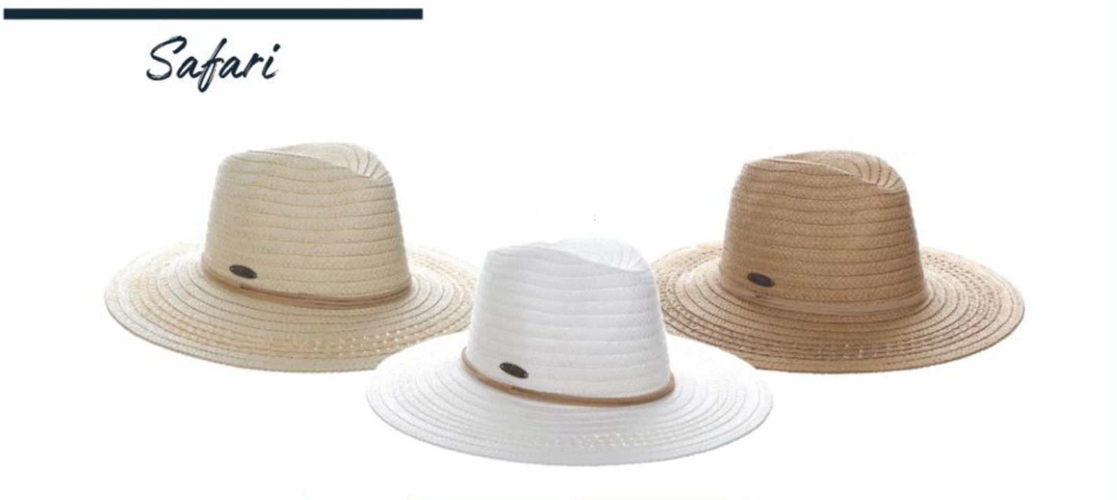 Panama Jack Toyo Braid Safari With Suede Band Hat