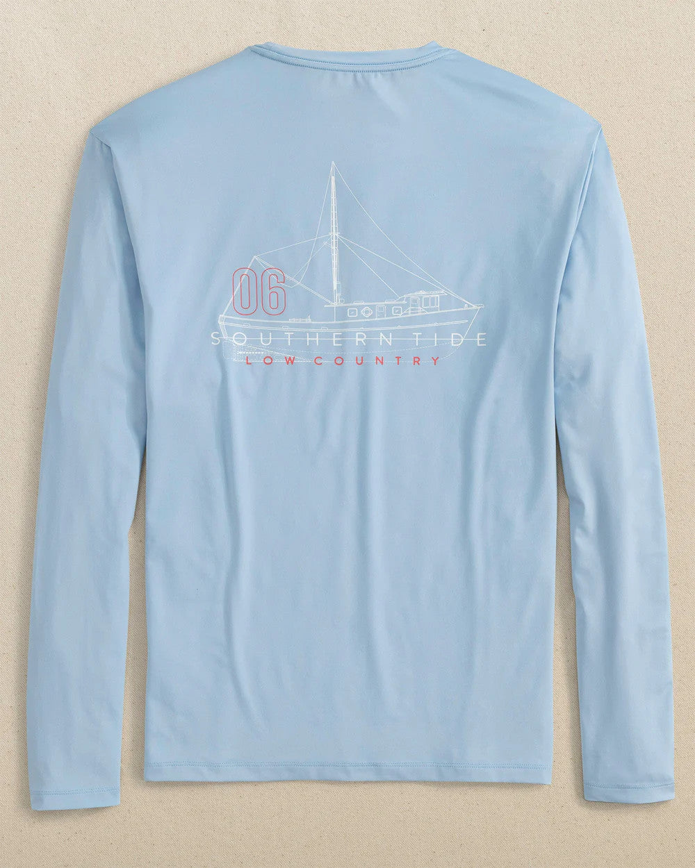 Southern Tide Low Country EST 06 Perf LS Tee Cerulean