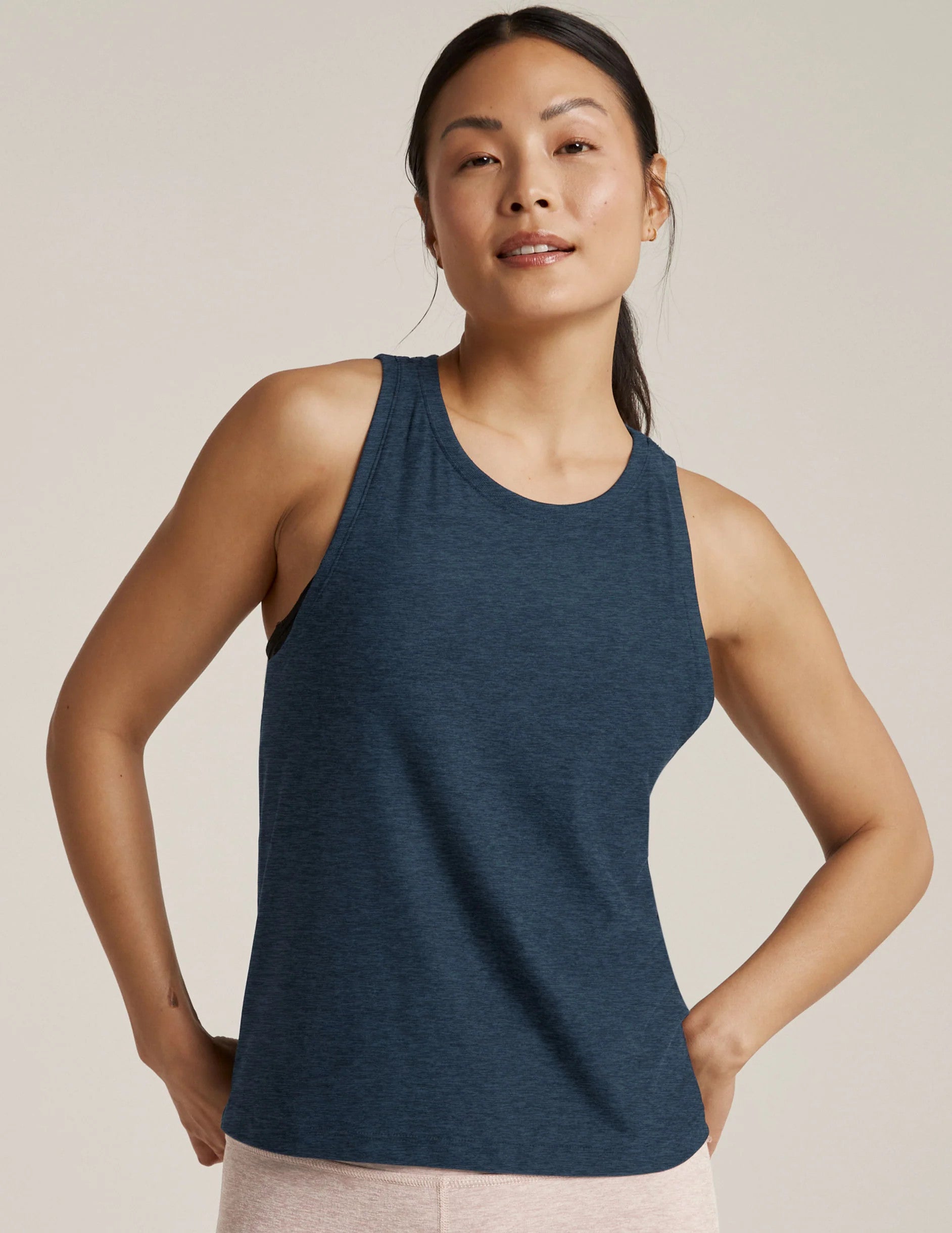 Beyond Yoga Featherweight Rebalance Tank Nocturnal Navy
