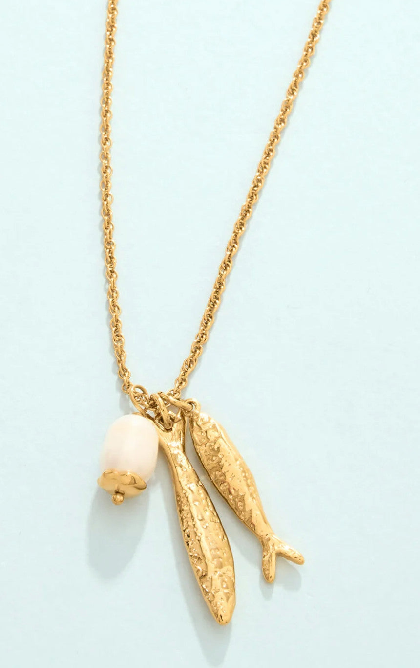 Spartina Sardines 18" Necklace Gold