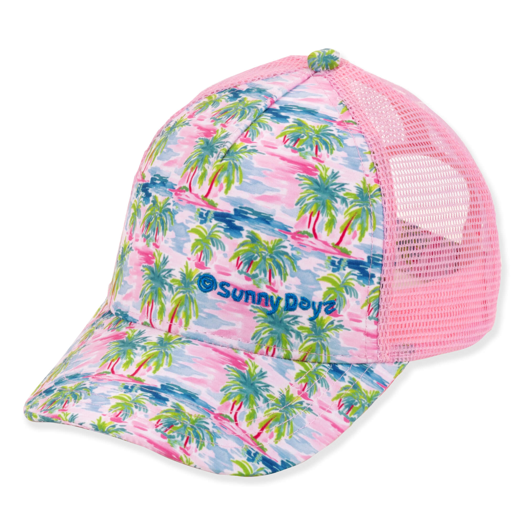 Sun 'N' Sand Youth Tabitha Painted Palm Trucker Hat