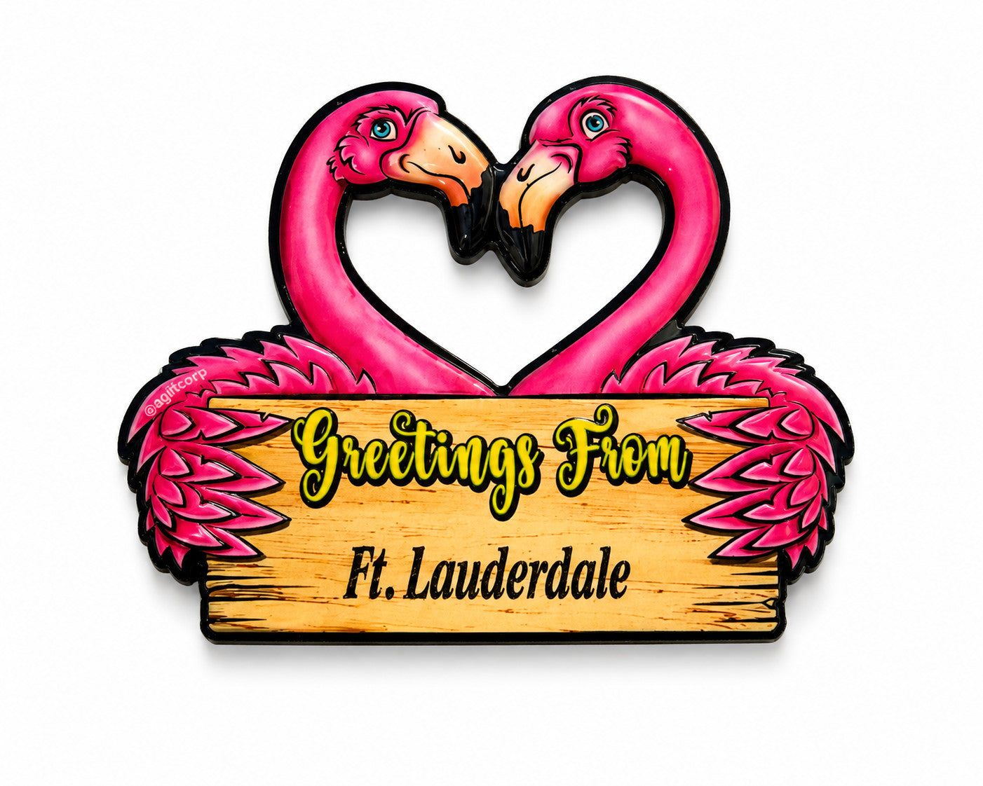 Greetings From Ft Lauderdale Flamingo Magnet