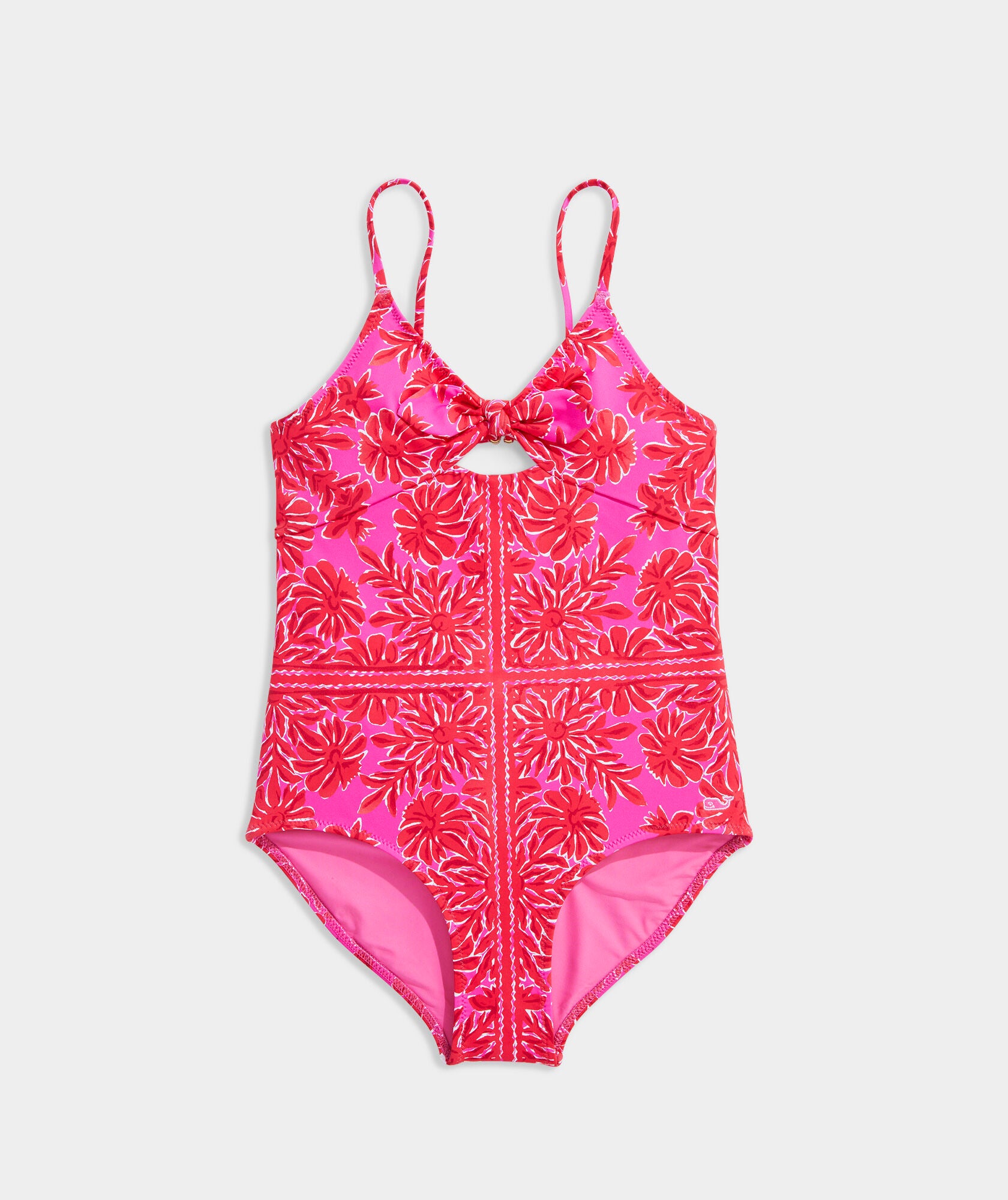 Vineyard Vines Girls' Scarf Print Tie One-Piece Swimsuit