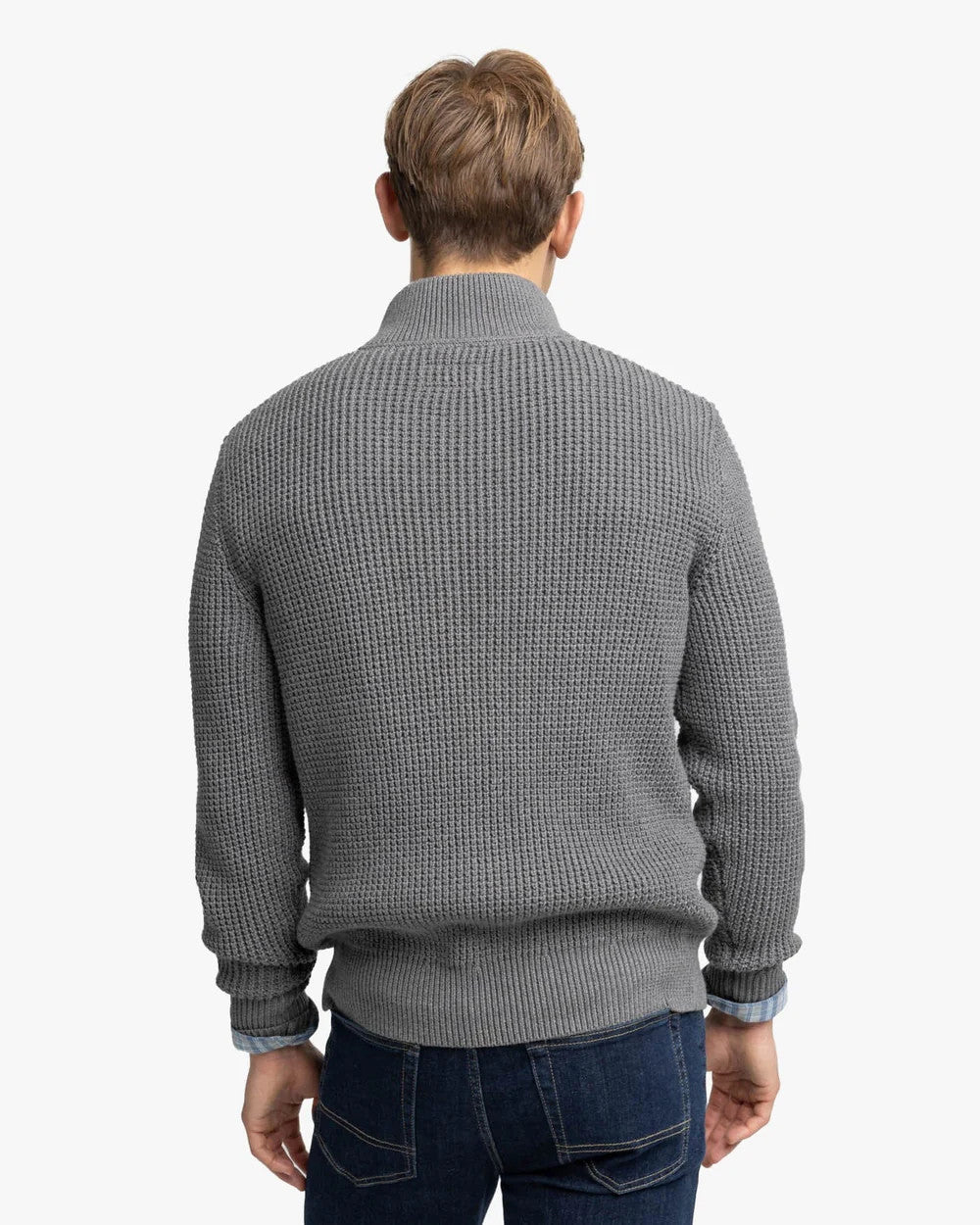 Southern Tide Westmont Heather Jade Quarter Zip Button