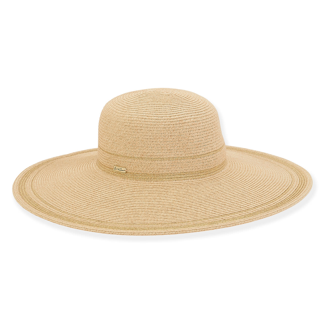 Sun 'N' Sand Lola Metallic Trim Floppy Hat